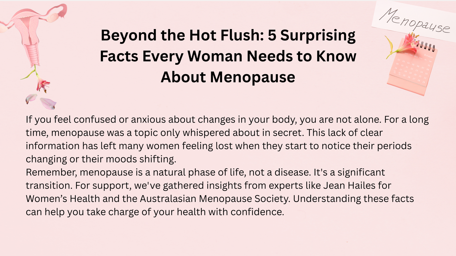 menopause what you need to know (blog)